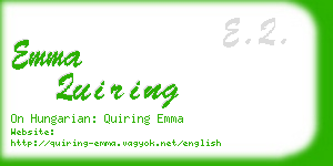 emma quiring business card